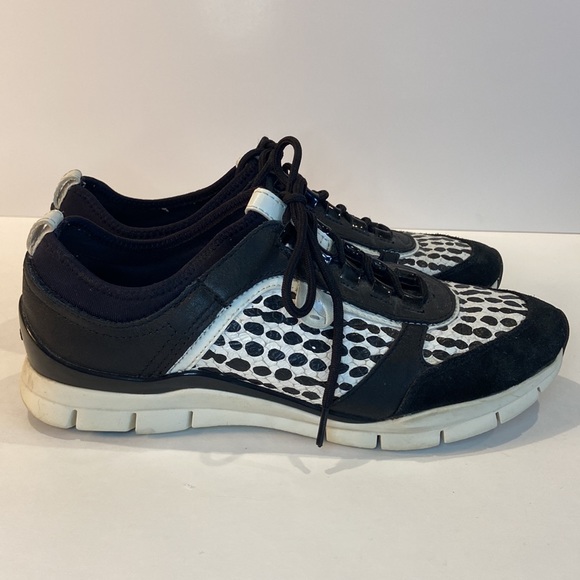 Geox Respira size 7 black and white snakeskin print leather suede neoprene inner - Picture 5 of 11